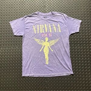 NIRVANA Purple and Yellow Short Sleeve Tee